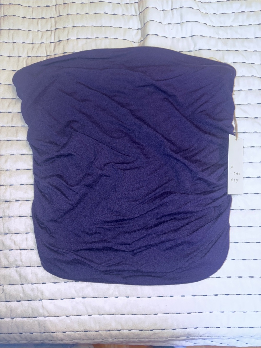 a new day Strapless Ruched Tube Top -Navy